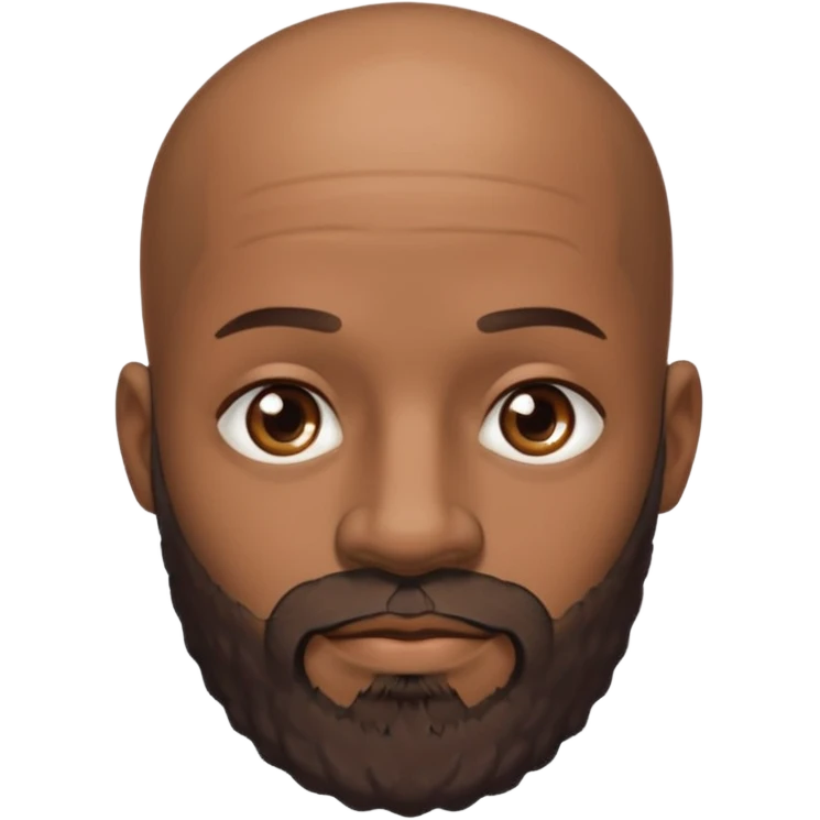 African American male bald salt & pepper beard emoji