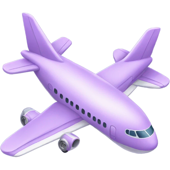 Cute light purple airplane  emoji