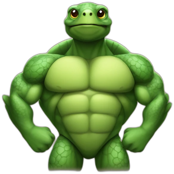 Bodybuilder Turtle  emoji