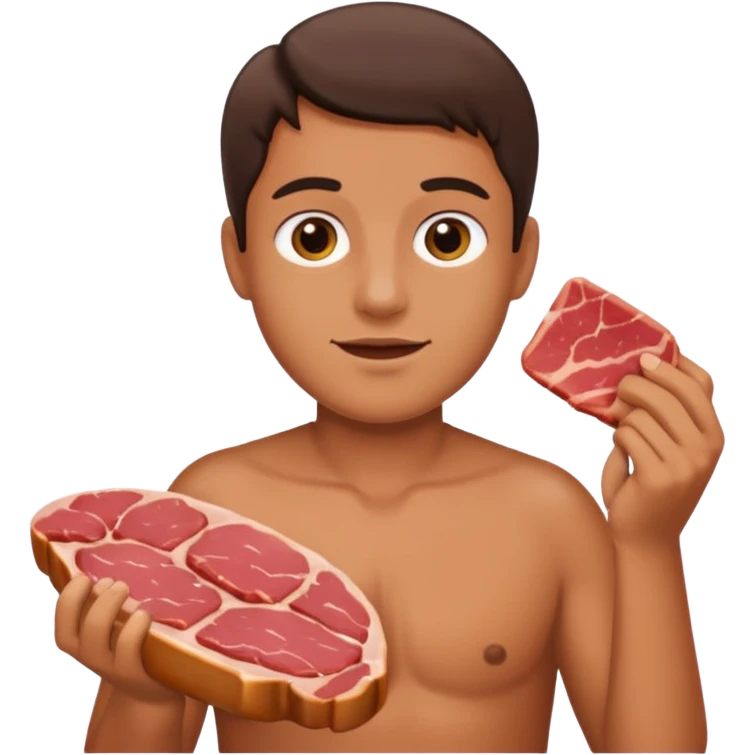 dejándole la carne emoji