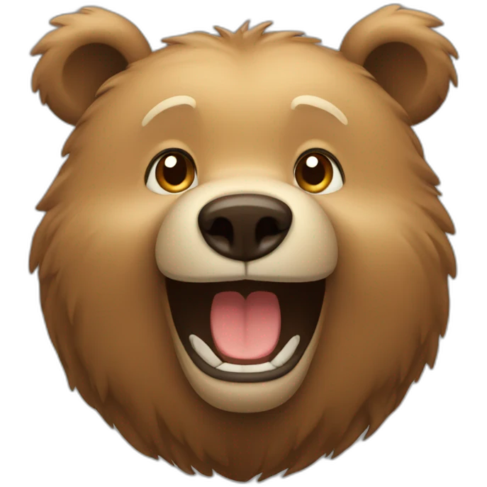 Light brown bear happy  emoji