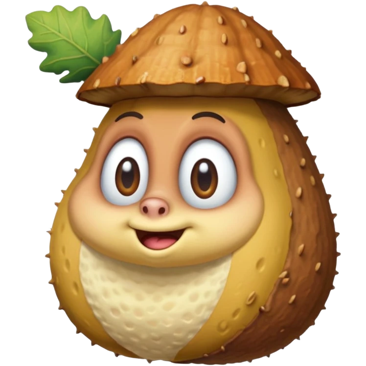 Sandy Cheeks from Spongebob, holding an acorn emoji