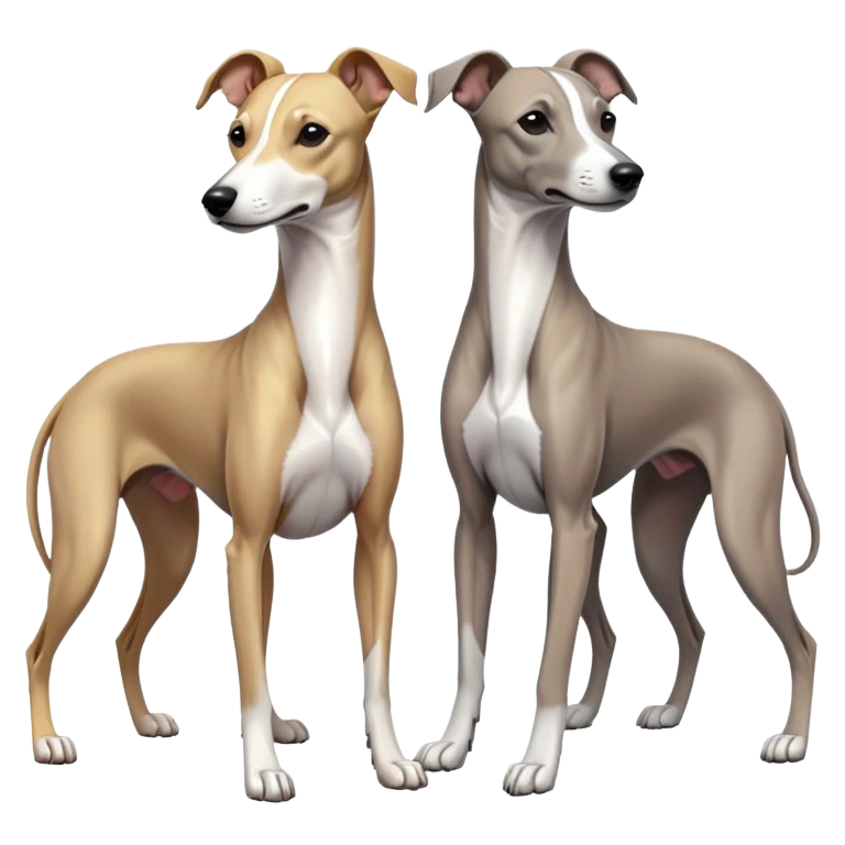 Three whippets  emoji