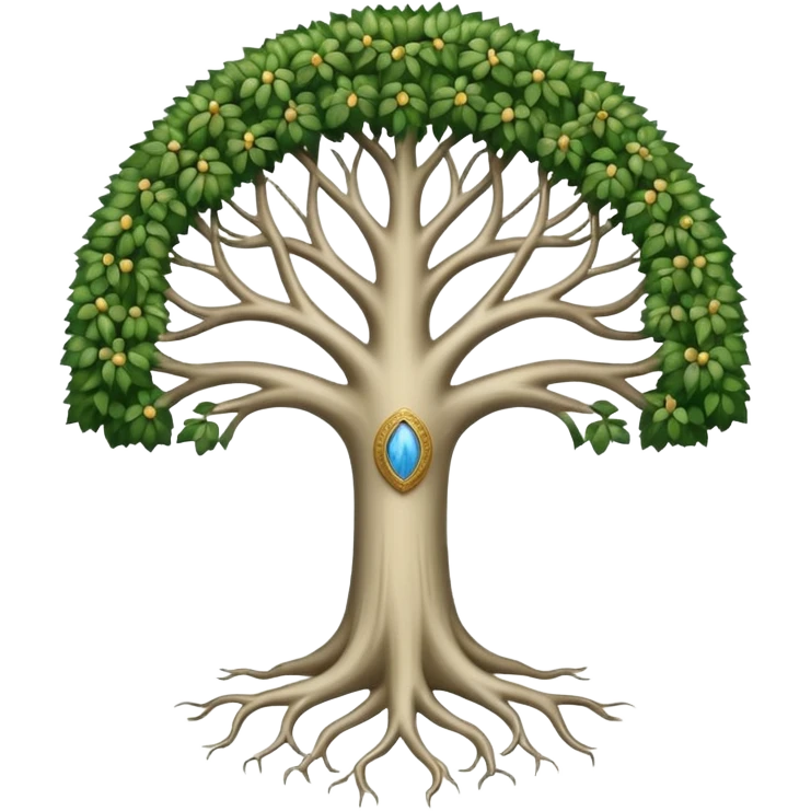 The white Irminsul Tree of Life emoji