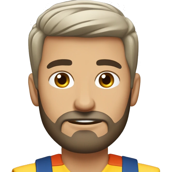 hombre moreno musculoso pero atletico de barba y cabello rapado cocinando emoji