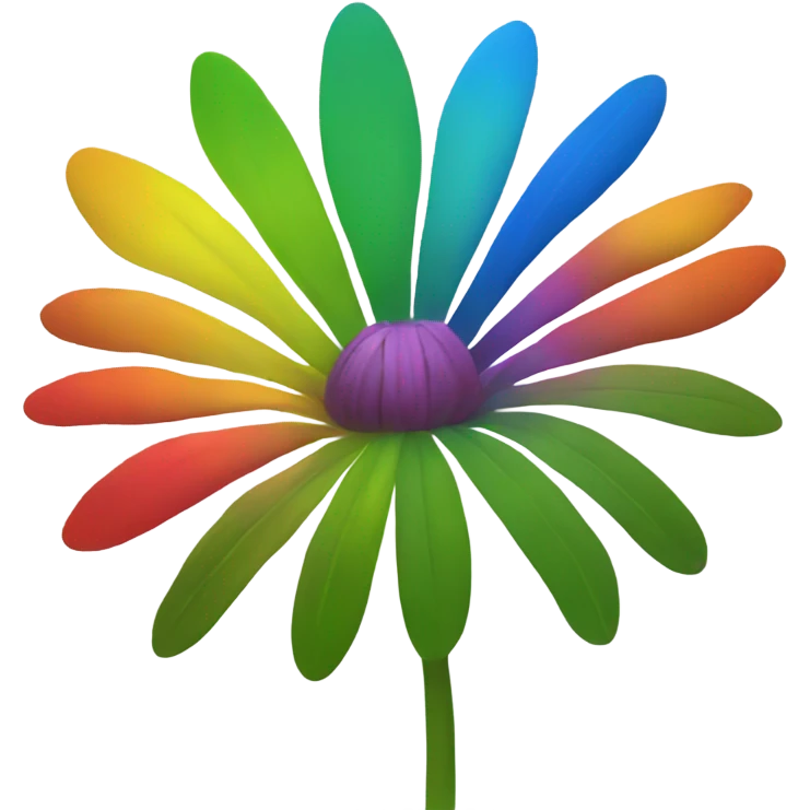 Flower rainbow emoji