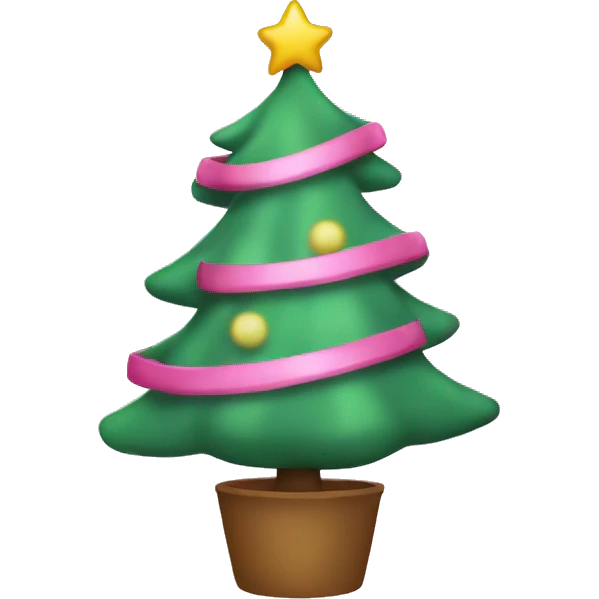 Pink Christmas Tree emoji
