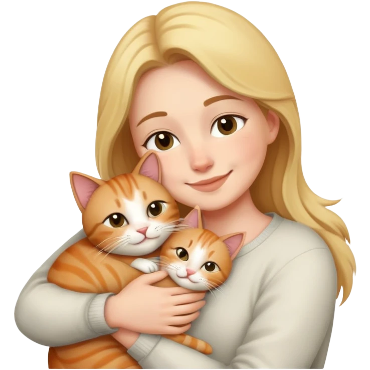 Me cuddling with my cat emoji