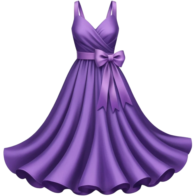 purple ribbon dress emoji