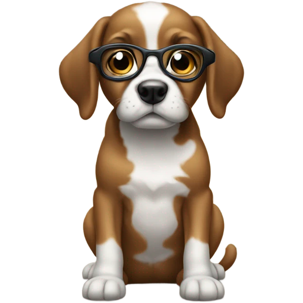 Cachorro com óculos  emoji