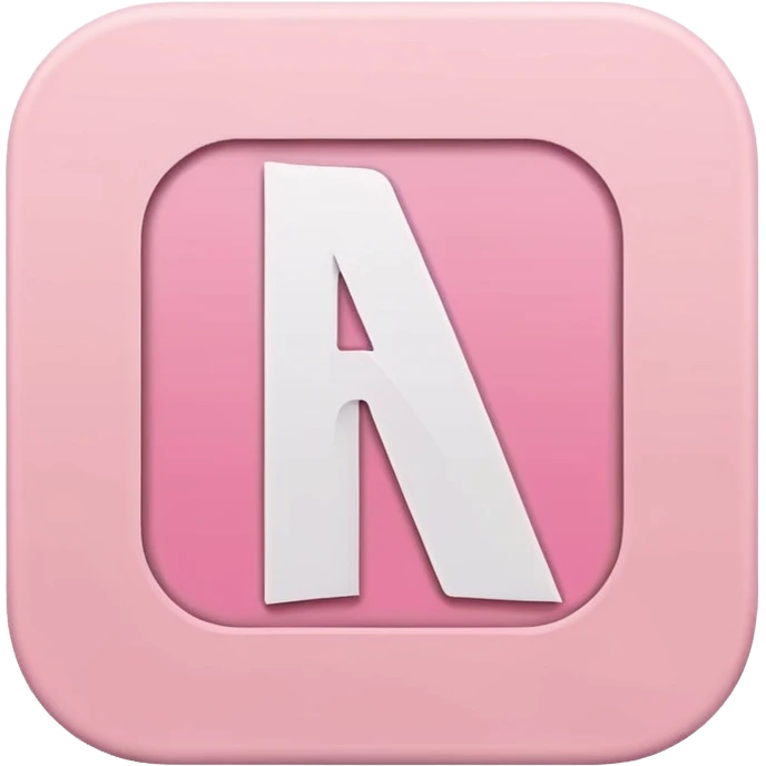 Netflix aesthetic "N" logo in pastel pink emoji