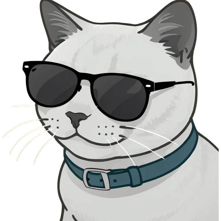 Cat with sunglasses emoji