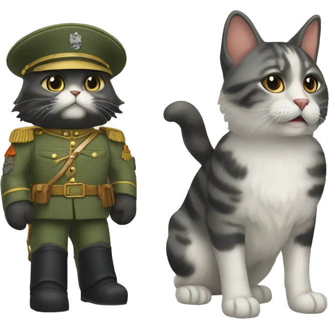 Une armée de chats vs une armée de chiens emoji