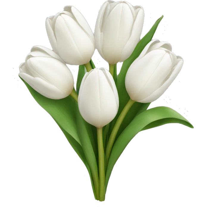 white tulip bouquet  emoji