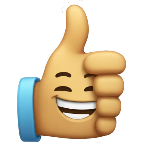 happy emoji thumbs up emoji