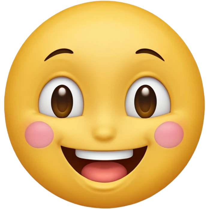 small yellow face with extremely exaggerated happy expression emoji