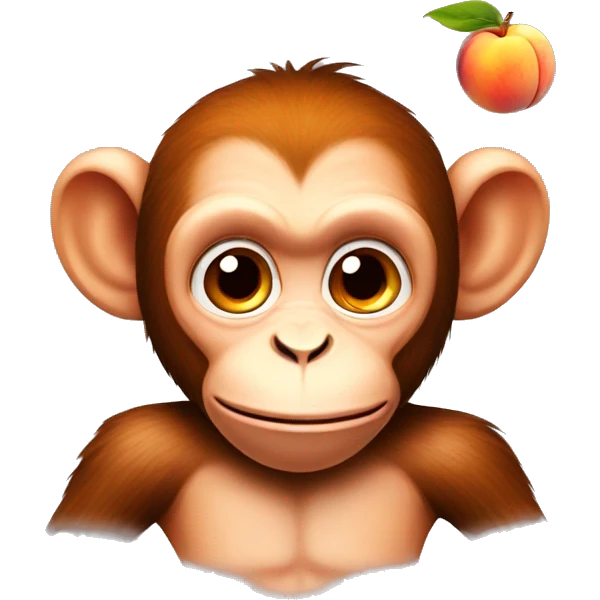 Monkey with peach emoji