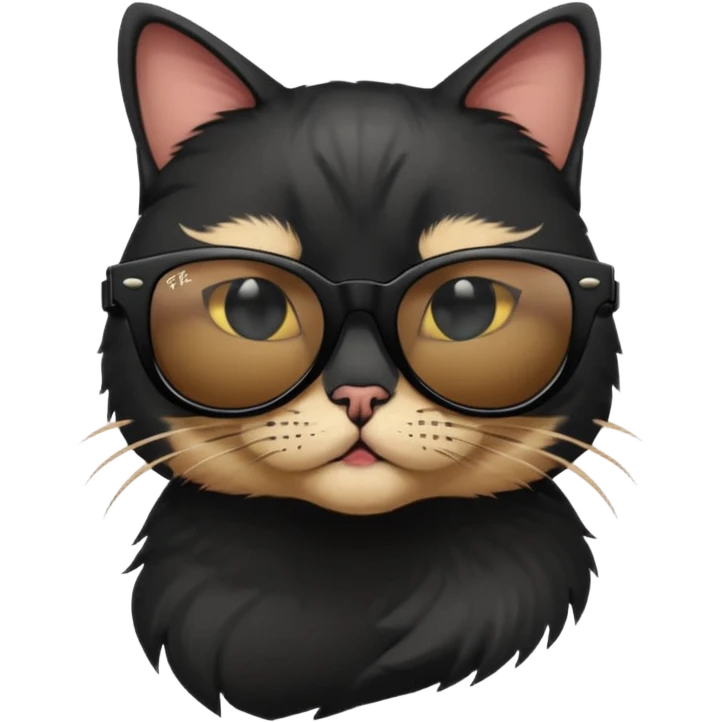 a bad kitty on the waves. make the cat look devlishish with a pair of black ray bans wayfers on emoji