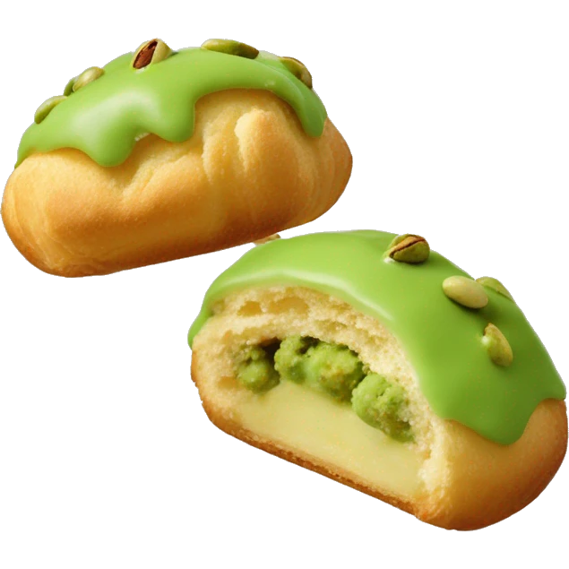 pistachio Choux au craquelin  emoji