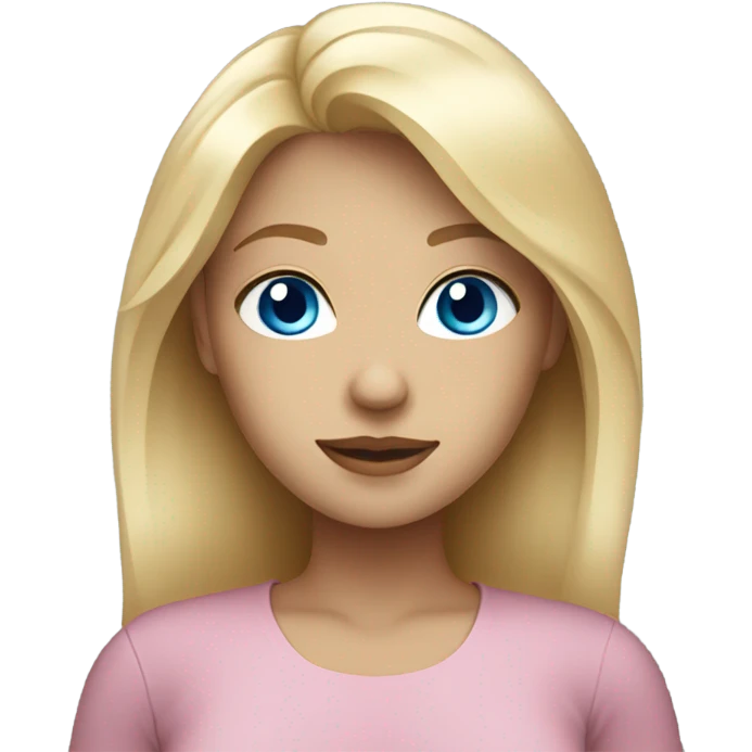 Blond hair blue eyes woman  emoji