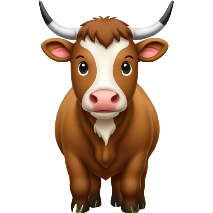 Vaca escocesa de las tierras altas donde no se le ven los ojos emoji