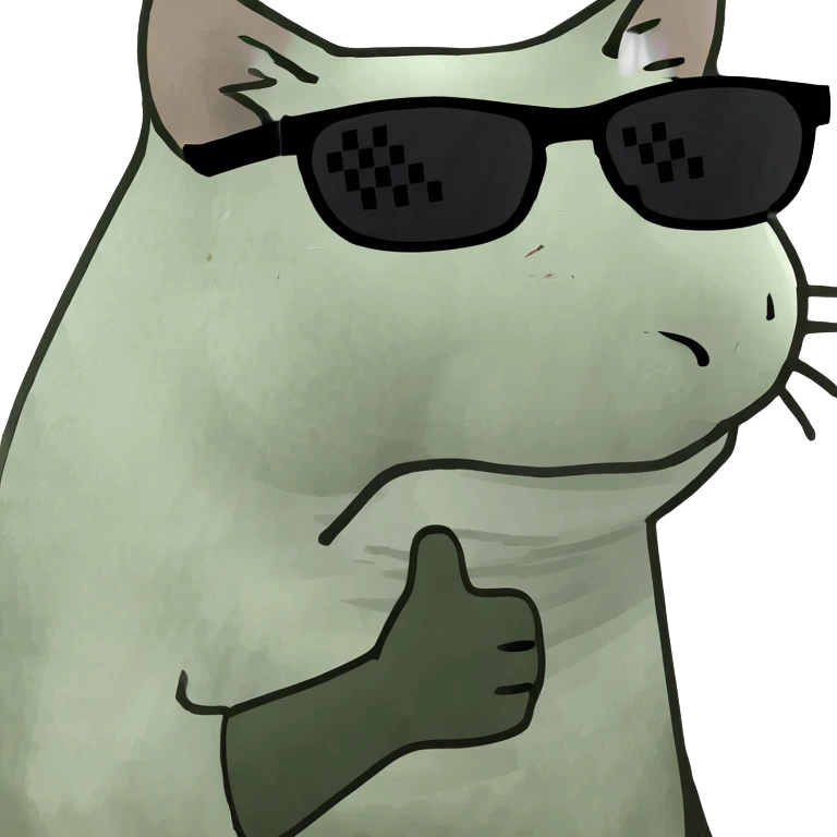 Cat with sunglasses emoji