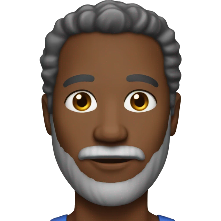 fifty year old black male with beard and crop top emoji