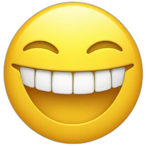 Smile with yellow teeth emoji