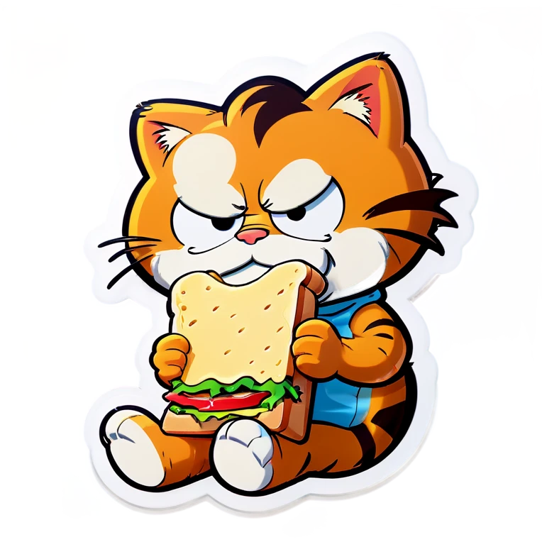 garfield eating a sandwich emoji