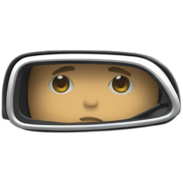 Rear view mirror emoji