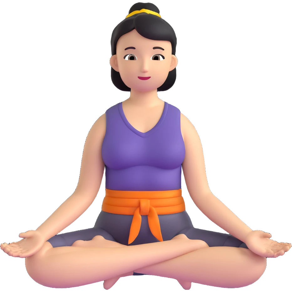 person in lotus pose yoga emoji