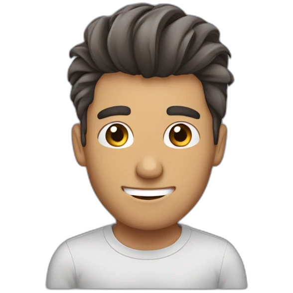 hombre precupado jando su cabello emoji