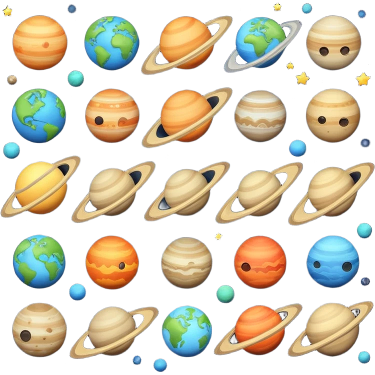 12 planets emojis emoji