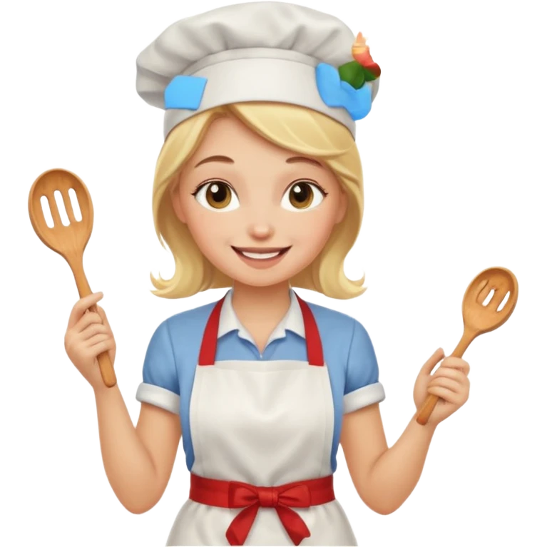 Blonde girl baking emoji