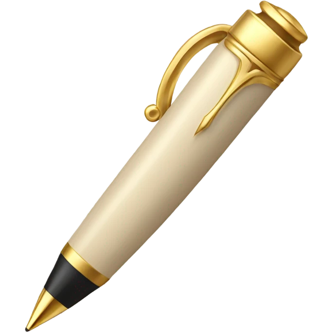 Vertical beige and gold  pen  emoji