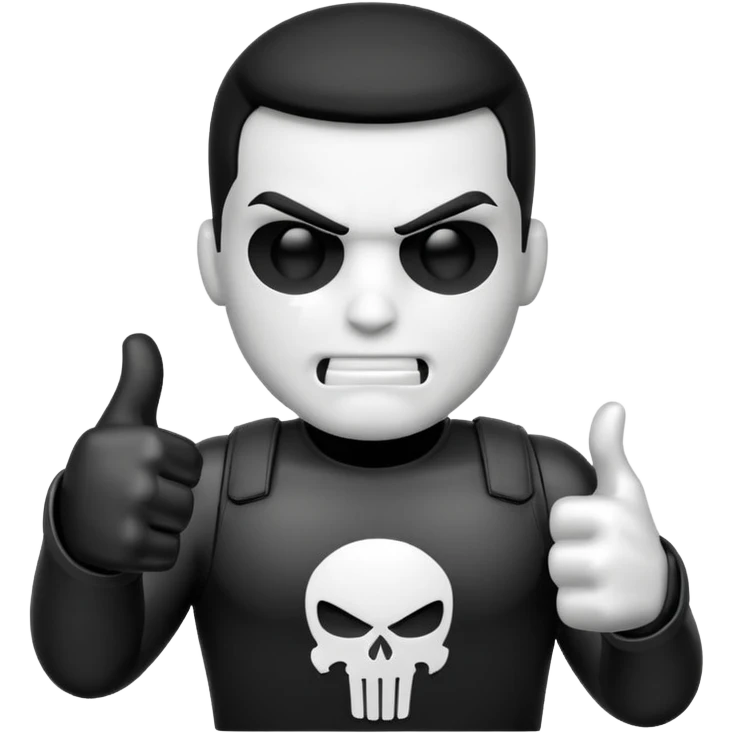 Emogi punisher giving thumbs up emoji