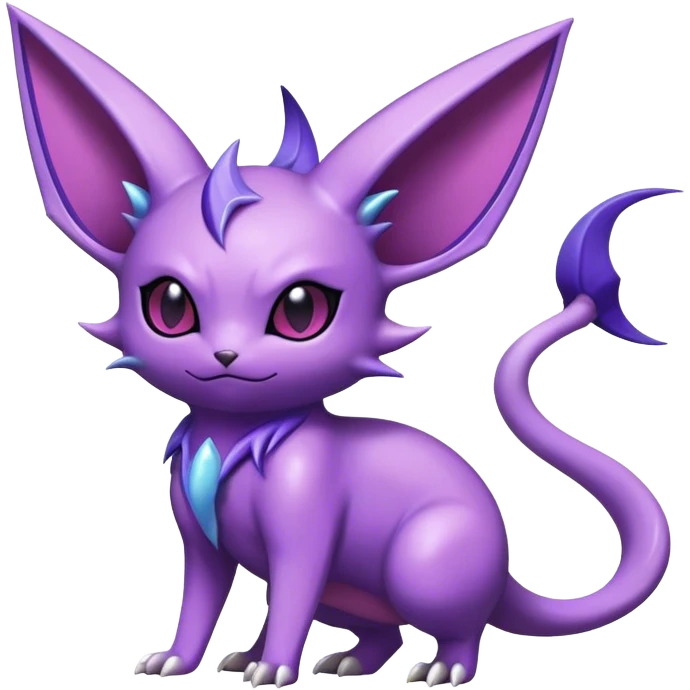 Cool Edgy Shiny Noibat-Espeon-Nidorino-hybrid  full body emoji