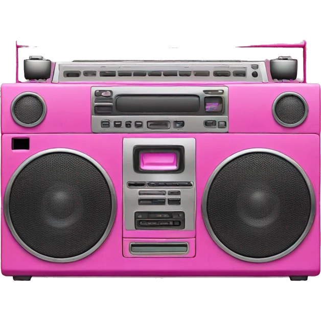 Pink boombox emoji