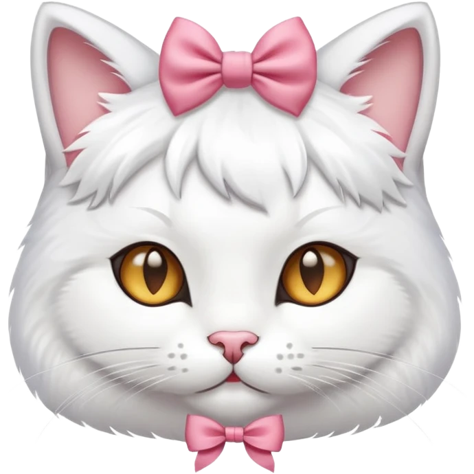cute cat with bow on head emoji