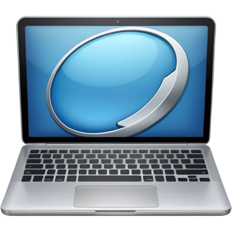 Modern silver laptop emoji