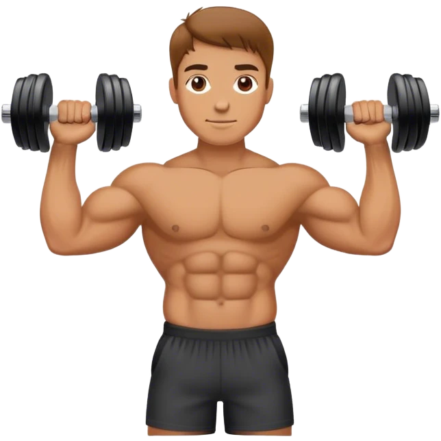 bicep side view holding a dumbbell emoji