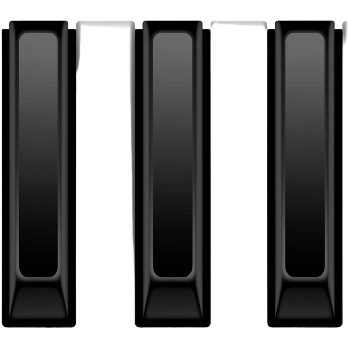 key of a piano black and white emoji