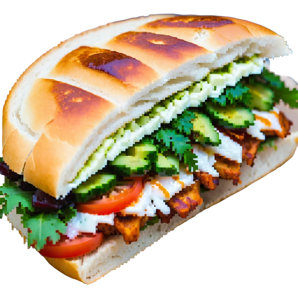 close-up appetizing kokoreç Turkish street food sandwich emoji