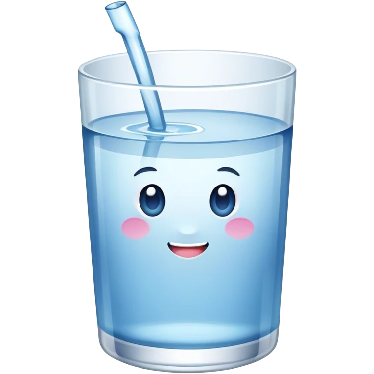 Vaso con agua emoji
