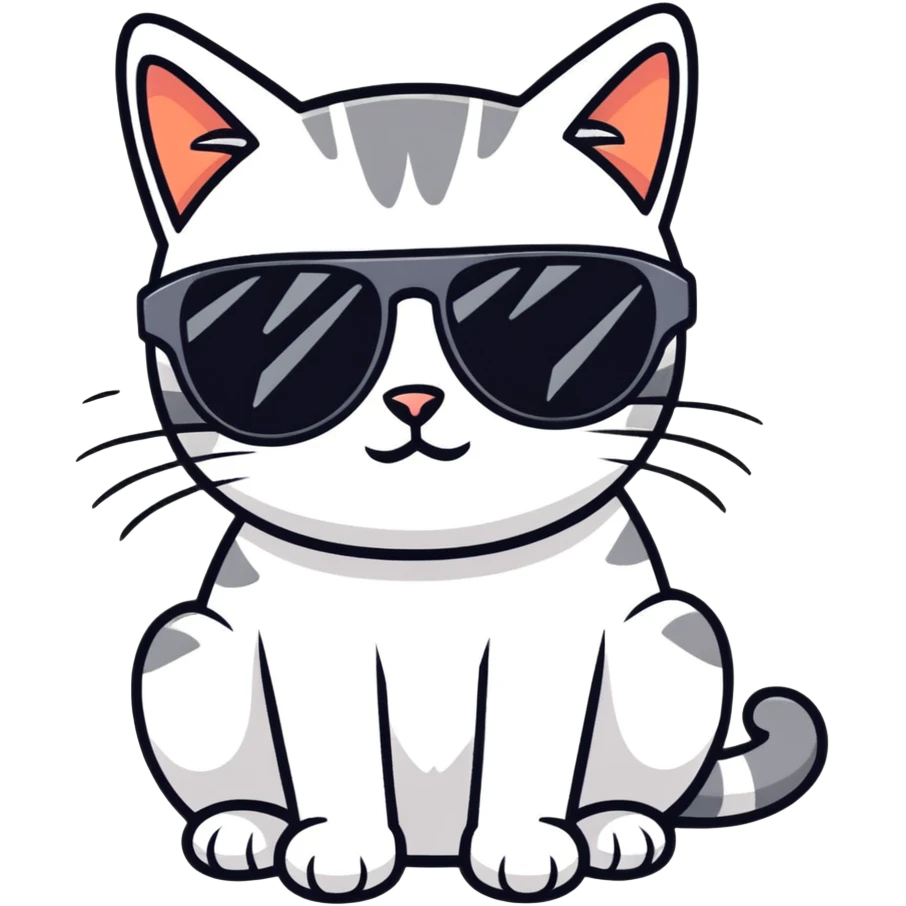 Cat with sunglasses emoji