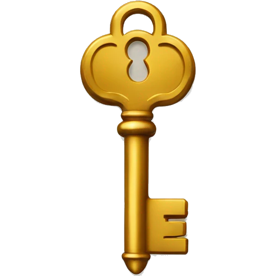 A gold key emoji