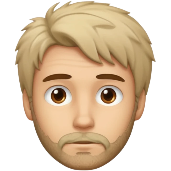 scruffy hair bum face emoji