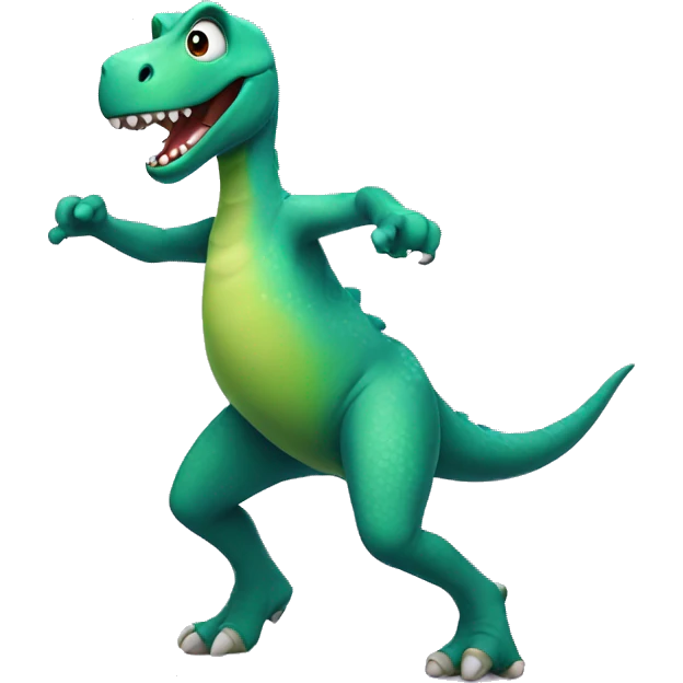 dancing dinosaur emoji