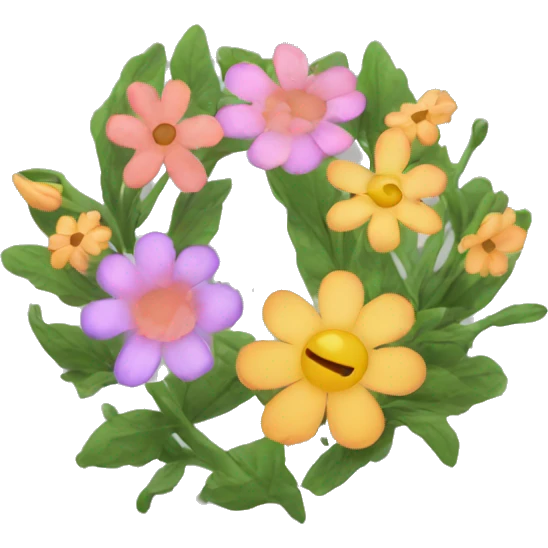 circle flowers emoji