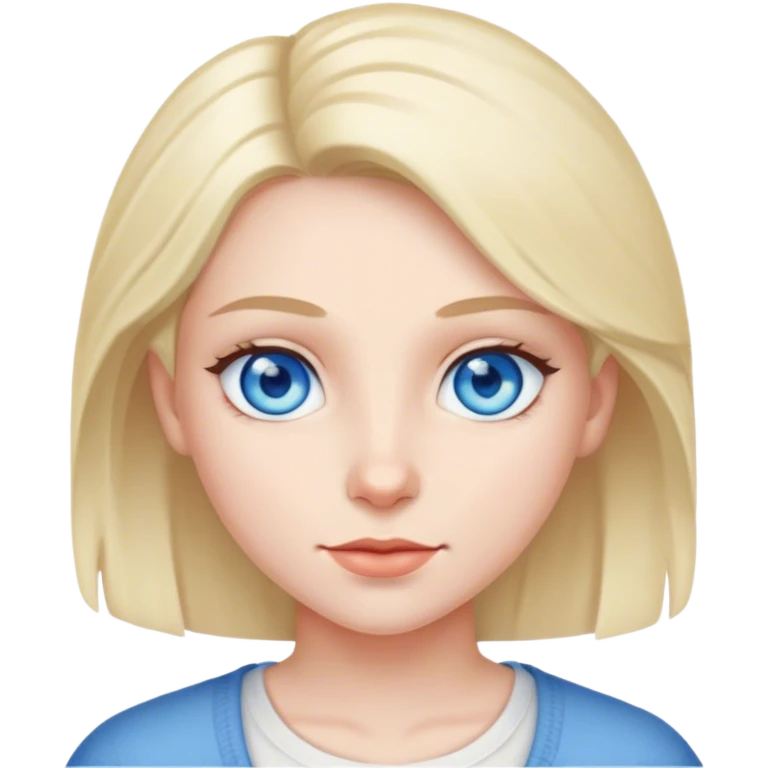 Lesbian girl  blue eyes emoji